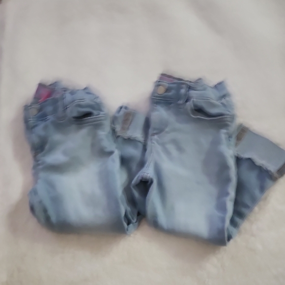 The Children's Place Light Blue Frayed Hem Jeans Bundle of 2 Sz 4T - Picture 4 of 8
